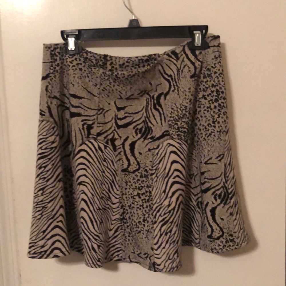 Mixed Animal Print Mini Skirt Size 6